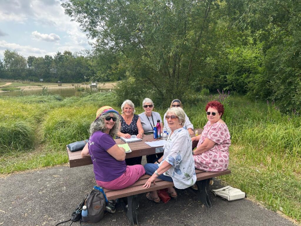 Group Meeting held at Collier's Wood taking advantage of Open Air Inspiration
